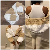 Chunky knit cardigan oversized (cropped)