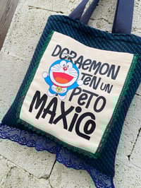Image 2 of Bolsiña feita a man. Doraemon azul/verde. Deseño exclusivo!