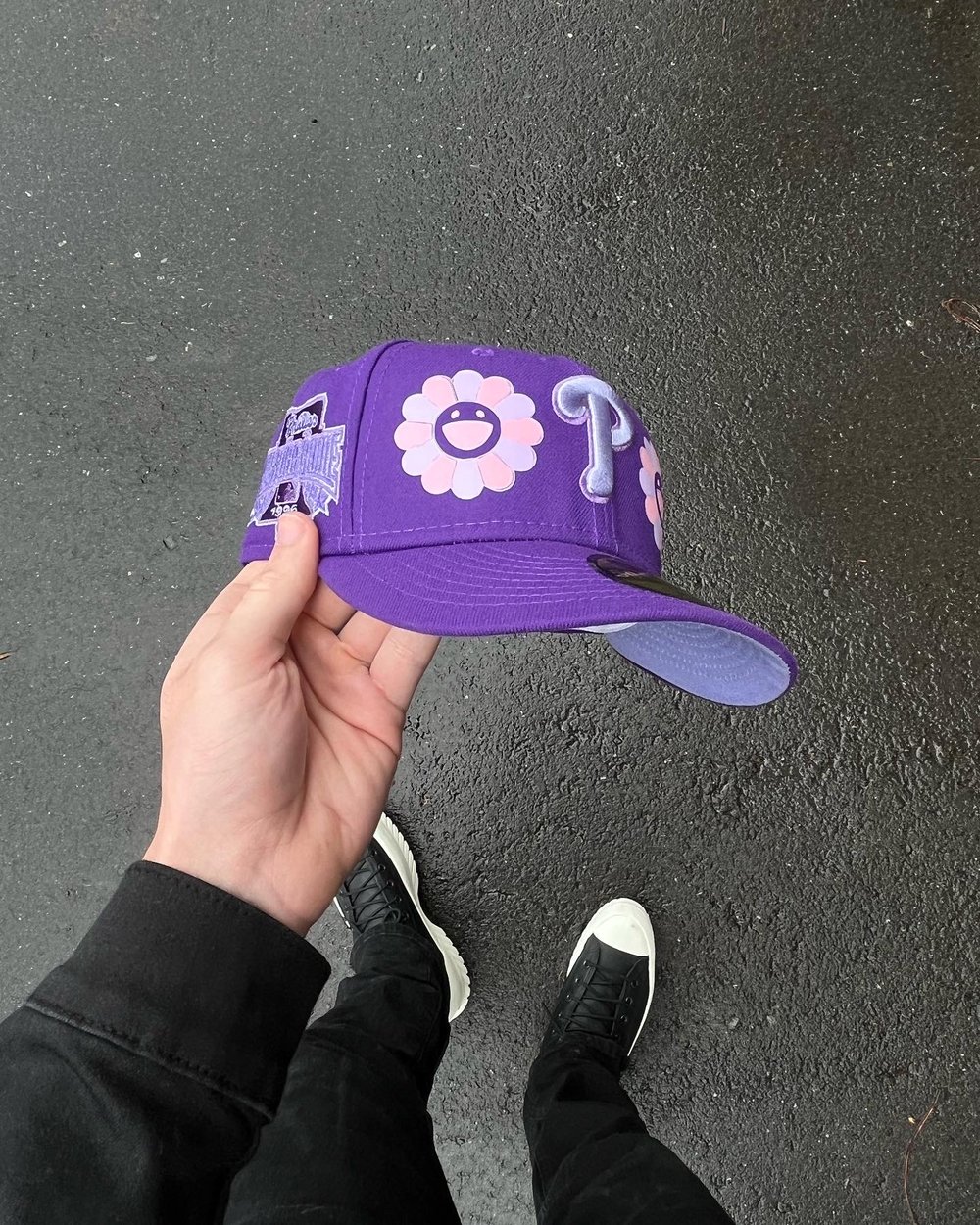 Image of LAVENDER BRIM PURPLE PHILADELPHIA PHILLIES CUSTOM FITTED CAP