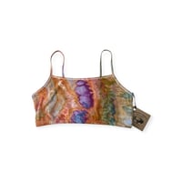 Image 1 of L (38) Cotton-Blend Strappy Bralette in Agate Ice Dye