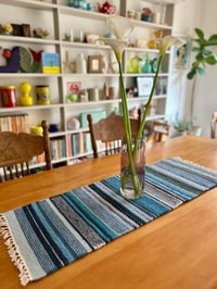 Image 1 of Hand Woven Table Runner - Blue