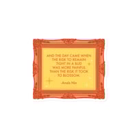 Image 2 of Anaïs Nin "Blossom" Quote Magnet – Die-Cut Inspirational Literary Magnet