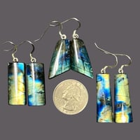 Image 1 of Labradorite Earrings 3 Choices (#23)