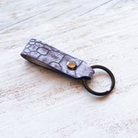 Image 1 of Ostrich Leg Keychain - Faded Violet