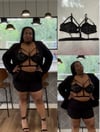 Black Rhinestone Junk Bralette 