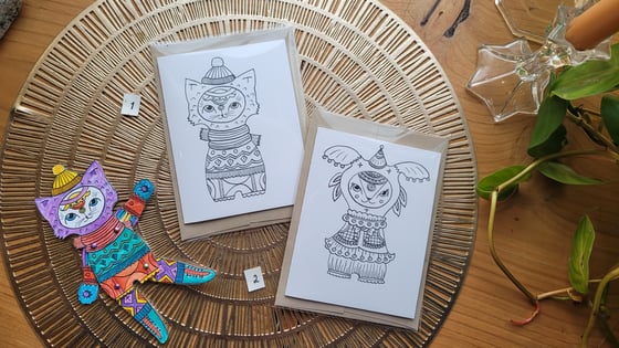 Image of Paper Doll Greeting Cards