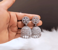 Image 2 of Reena-  American Diamond Necklace Set  with Earrings  Copy