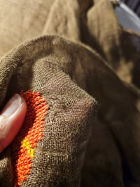Image 7 of Brown Poppy Scarf Imperfect - Made in Palestine 