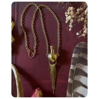 Image 3 of Solid Brass Fringe Vessel Necklace