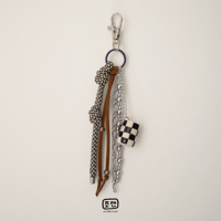Image 4 of B&W CHECKERED CHARM 1 - Preorder