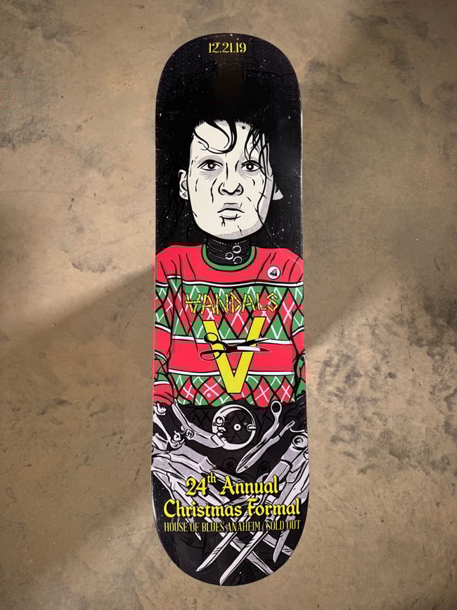 The Vandals House of Blues Christmas Formal 2019 skateboard