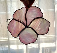 Image 5 of Stained Glass Iridescent Hibiscus Flower