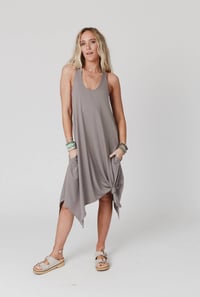 Image 1 of Morning Dew Uneven Edge Mini Dress - Coco