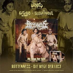 Image of *PREORDER* Officially Licensed Rottenness "Die Wege der Lust" FullLength Album CD/Wall Flag Banner