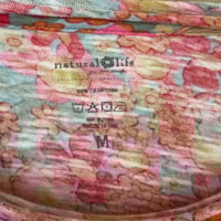 Image 8 of Natural Life 70s Retro Style Floral Cotton Tee Shirt - Size M 