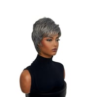 Image 3 of Arden | Silver Feathered Pixie Wig