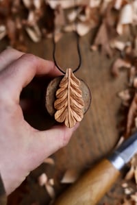 Image 3 of Oak Leaf- Pendant  Necklace 