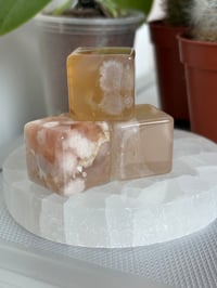 Flower Agate Cubes