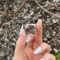 Image 3 of “Daddy” DILF Sterling Silver Rhodium Plated Signet Ring 