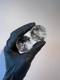 Image 1 of Smoke Plugs -  Epoxy Resin - Round - 6mm - 50mm - Black smoke - Stretched Ears