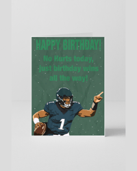 #1 Football Player Birthday Card