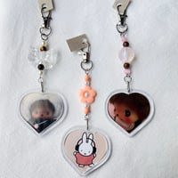 Image 2 of heart photo keychain 
