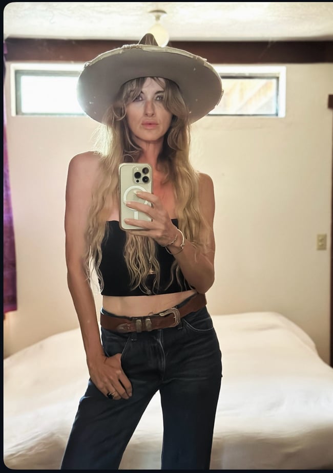 70s sterling silver leather Douglas Madnus Santa Fe belt ranger set