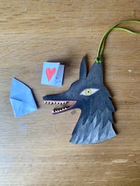 Image 5 of Wolf- hand painted wall charm 