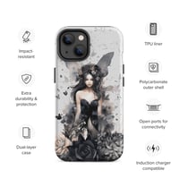 Image 22 of Dark Fairy and Flowers Goth Inspired Mystical Fantasy Tough Case for iPhone®