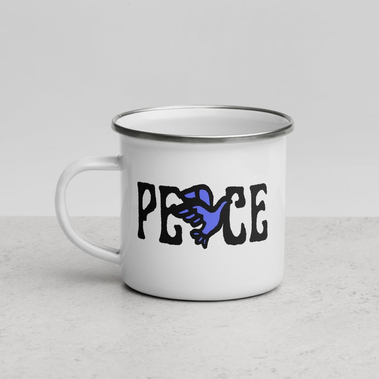 PEACE Enamel Mug Image 5