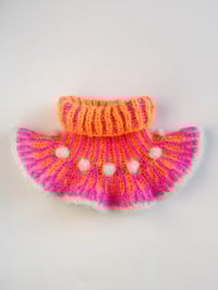 Image 1 of Sofie and Iris Orange, Hot Pink and Mint Mohair and Merino Collar