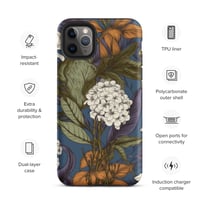 Image 7 of Art Nouveau Inspired Blue, Orange and White Boho Hippie Floral Sketch Tough Case for iPhone®