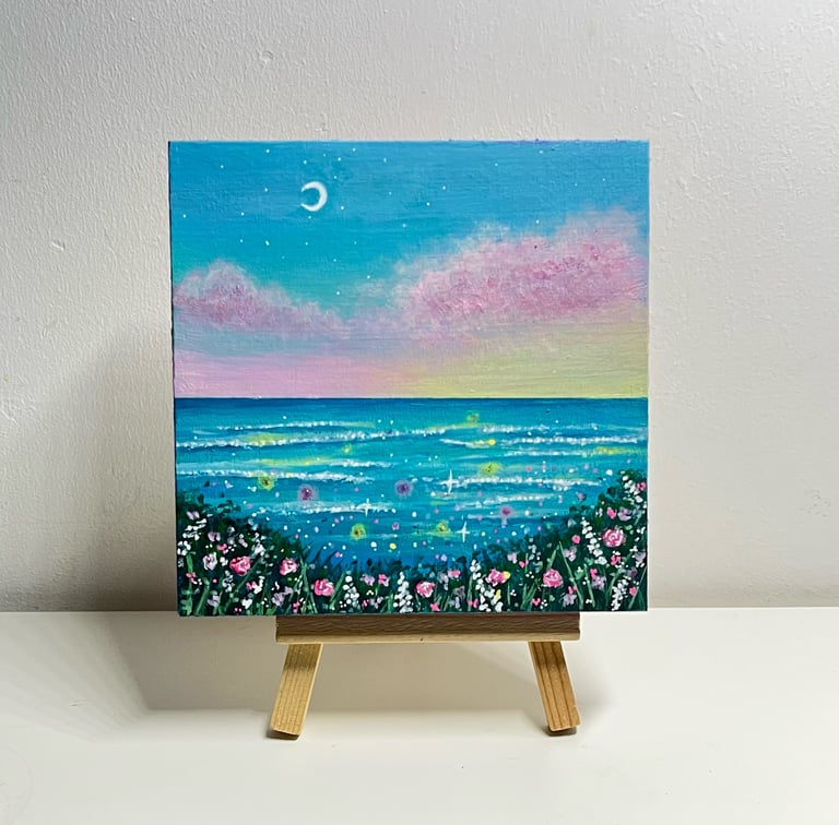 Cotton cloud’s acrylic on wood panel Image 2
