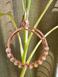 Image 1 of Citrine Hoop Earrings