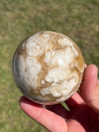 Image 5 of Amber Calcite Sphere | #2972