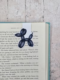 Image 2 of Black Galaxy Balloon Dog Magnetic Bookmark