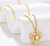 Image 2 of Heart Evil Eye Necklace