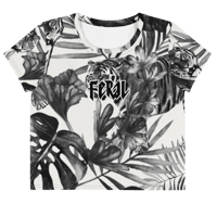 Image 1 of WOMENS TIGER NOIR CROP TEE