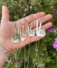 Fork Peace Sign Necklace