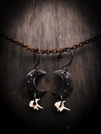 Image 3 of stippled moon dangles