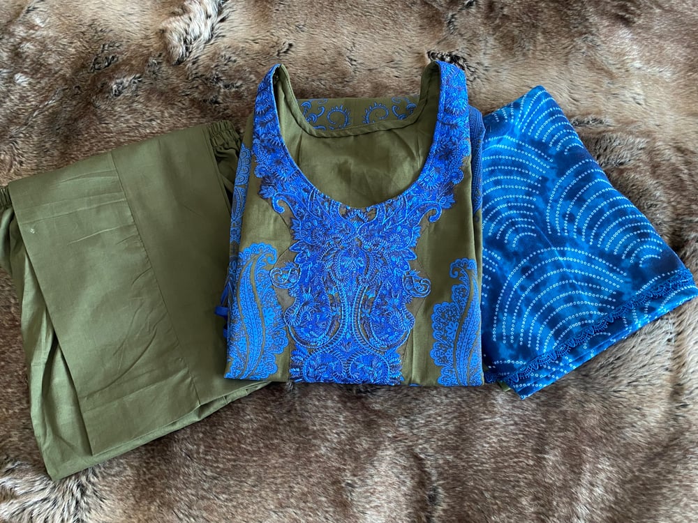 Sana Safinaz Green and Blue