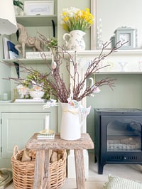 Image 2 of SALE! Country Flowers Bunny Decorations ( Set of 2 )