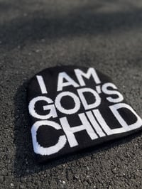 Image 3 of “I AM GOD’S CHILD” Satin Lined Black Beanie