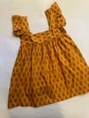 early 1970s BIRKIN saffron Krishna Indian mini dress