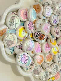 Image 1 of Bt21 flat BT21 flat round Character Beads - DIY Crafting Supplies