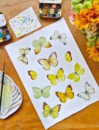 Image 1 of Yellow Butterflies GOLDEN DUST COLLECTION ORIGINAL ARTWORK