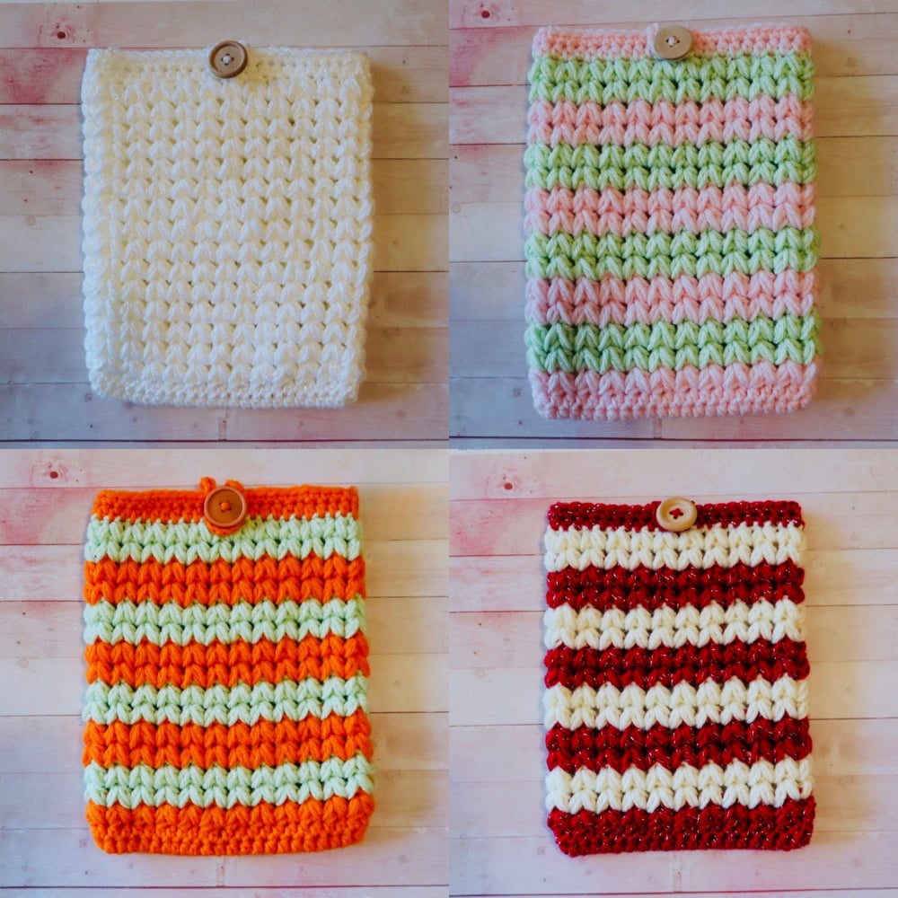Image of Puff Stitch Crochet Book/Kindle Sleeve (available with a feltie!)