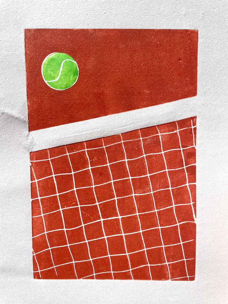 Tennis (Roland Garros) (Handmade relief print) Image 2