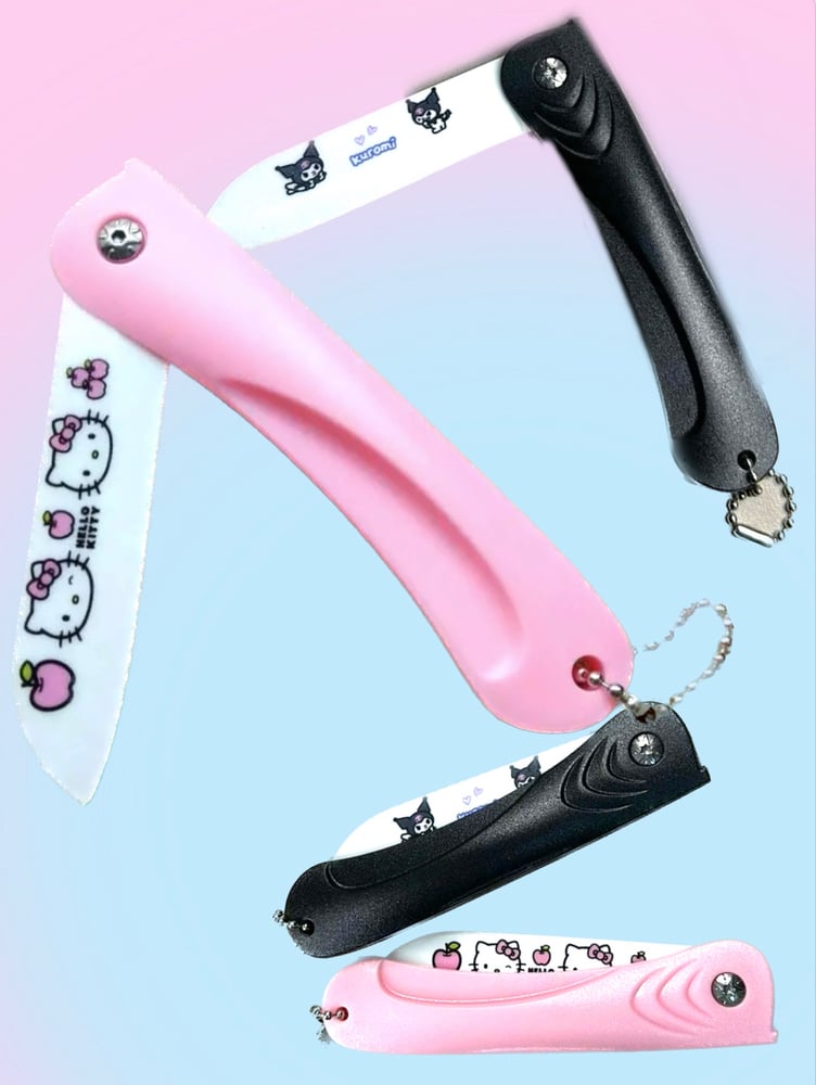 Image of Hello kitty or Kuromi Ceramic Folding Knife