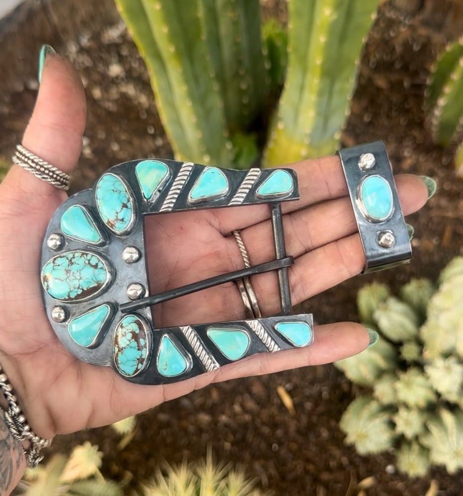 Image of Mine 8 & Royston Turquoise Buckle & Keeper